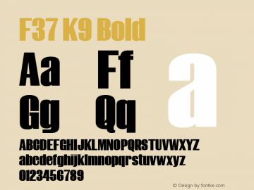 F37 K9 Bold Version 1.000;Glyphs 3.2 (3176)图片样张