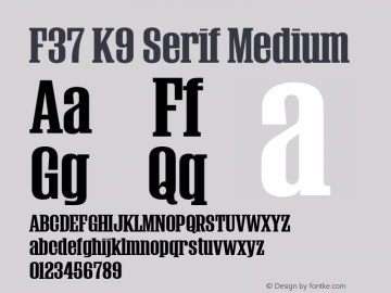 F37 K9 Serif Medium Version 1.000;Glyphs 3.2 (3176)图片样张