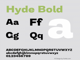 Hyde Bold Version 3.007;Glyphs 3.2 (3202)图片样张