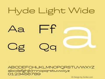 Hyde Light Wide Version 3.007;Glyphs 3.2 (3202)图片样张