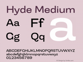 Hyde Medium Version 3.007;Glyphs 3.2 (3202)图片样张