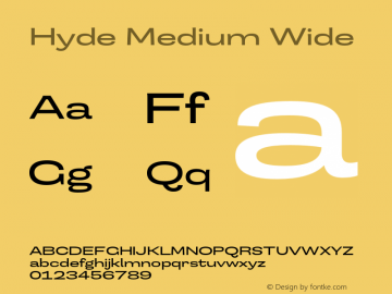 Hyde Medium Wide Version 3.007;Glyphs 3.2 (3202)图片样张