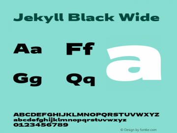 Jekyll Black Wide Version 2.006;Glyphs 3.2 (3202)图片样张