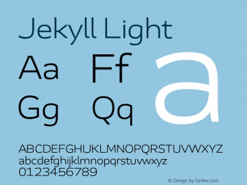 Jekyll Light Version 2.006;Glyphs 3.2 (3202)图片样张