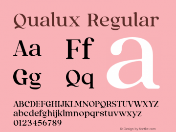 Qualux Version 1.013;Fontself Maker 3.5.8图片样张