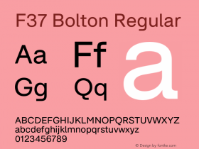 F37 Bolton Regular Version 2.000;Glyphs 3.1.2 (3151)图片样张