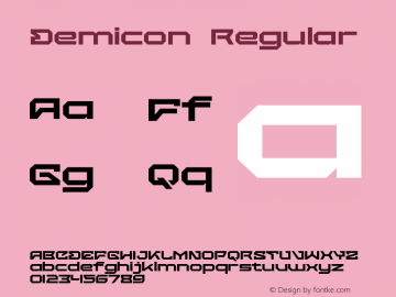 Demicon-Regular Version 1.000图片样张