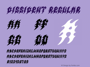 Dissident Version 1.001;Fontself Maker 3.5.8图片样张