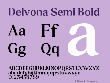 Delvona-SemiBold Version 1.000图片样张