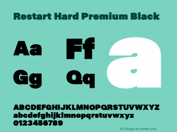 Restart Hard Premium Black Version 1.000;Glyphs 3.2 (3214)图片样张