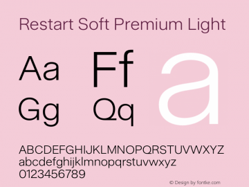 Restart Soft Premium Light Version 1.000;Glyphs 3.2 (3214)图片样张