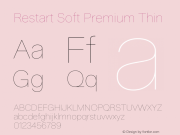 Restart Soft Premium Thin Version 1.000;Glyphs 3.2 (3214)图片样张