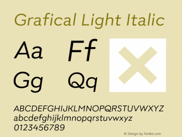 Grafical-LightItalic Version 2.000图片样张