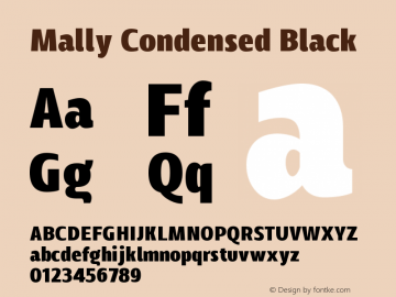 Mally Condensed Black Version 1.000 | FøM Fix图片样张