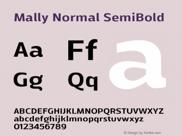 Mally Normal SemiBold Version 1.000 | FøM Fix图片样张