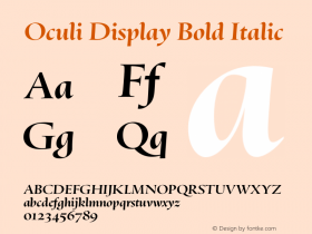 Oculi Display Bold Italic Version 1.000图片样张