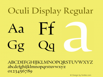 Oculi Display Regular Version 1.000图片样张