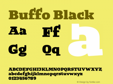 Buffo Black Version 1.001;Glyphs 3.2 (3212)图片样张