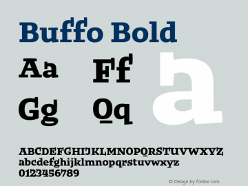 Buffo Bold Version 1.001;Glyphs 3.2 (3212)图片样张
