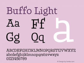 Buffo Light Version 1.001;Glyphs 3.2 (3212)图片样张