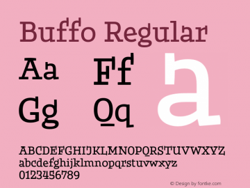 Buffo Regular Version 1.001;Glyphs 3.2 (3212)图片样张
