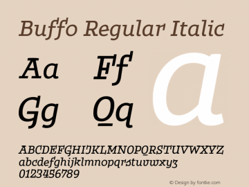Buffo Regular Italic Version 1.001;Glyphs 3.2 (3212)图片样张