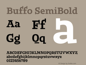 Buffo SemiBold Version 1.001;Glyphs 3.2 (3212)图片样张