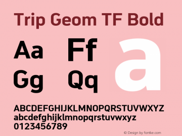 Trip Geom TF Bold 图片样张