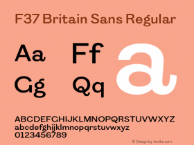 F37 Britain Sans Regular Version 1.000;Glyphs 3.2 (3199)图片样张