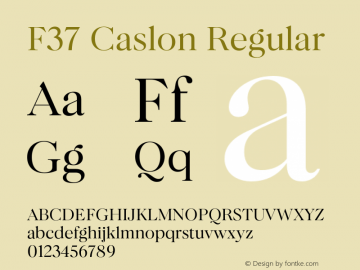 F37 Caslon Regular Version 2.000;FEAKit 1.0图片样张