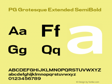 PG Grotesque Extended SemiBold Version 1.000;Glyphs 3.2 (3207)图片样张
