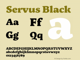 Servus Black Version 1.601;PS 001.601;hotconv 1.0.88;makeotf.lib2.5.64775图片样张