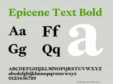 Epicene Text Bold Version 1.004图片样张