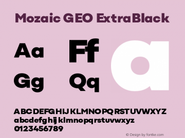 Mozaic GEO ExtraBlack Version 1.000 (2023-04-28) | FøM Fix图片样张