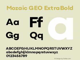 Mozaic GEO ExtraBold Version 1.000 (2023-04-28) | FøM Fix图片样张