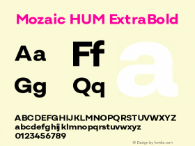 Mozaic HUM ExtraBold Version 1.000 (2023-04-28) | FøM Fix图片样张