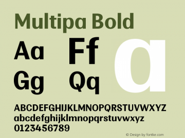 Multipa-Bold Version 1.000图片样张