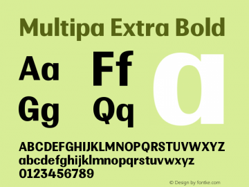 Multipa-ExtraBold Version 1.000图片样张