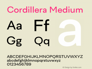 Cordillera Medium Version 1.000;Glyphs 3.1.2 (3151)图片样张