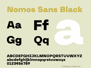 Nomos Sans Black Version 1.000;Glyphs 3.2 (3216)图片样张