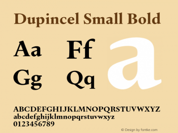 Dupincel Small Bold Version 1.000图片样张