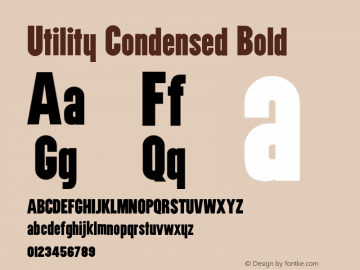 Utility Condensed Bold 001.000图片样张