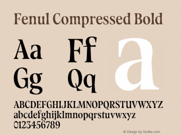 Fenul Compressed Bold Version 1.000;Glyphs 3.2 (3221)图片样张