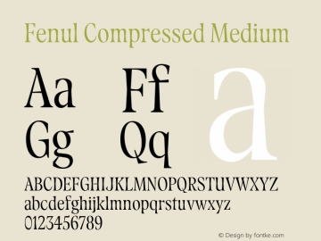 Fenul Compressed Medium Version 1.000;Glyphs 3.2 (3221)图片样张