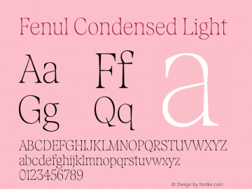 Fenul Condensed Light Version 1.000;Glyphs 3.2 (3221)图片样张