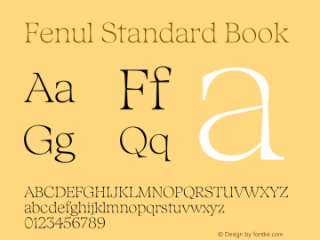 Fenul Standard Book Version 1.000;Glyphs 3.2 (3221)图片样张