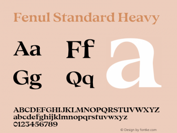 Fenul Standard Heavy Version 1.000;Glyphs 3.2 (3221)图片样张