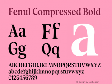 Fenul Compressed Bold Version 1.000图片样张