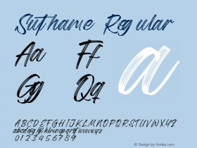 Suithame Version 1.00;May 3, 2023;FontCreator 13.0.0.2683 64-bit图片样张