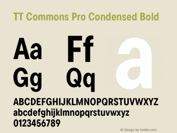 TT Commons Pro Condensed Bold Version 3.200.15122022图片样张